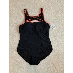 My Swim Body Black Orange One Piece swimsuit